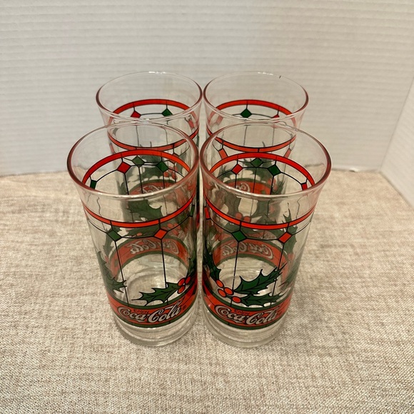 Vintage Coca Cola Libbey Christmas Glassware Set - Picture 2 of 5